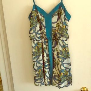 Dragon pattern silk dress